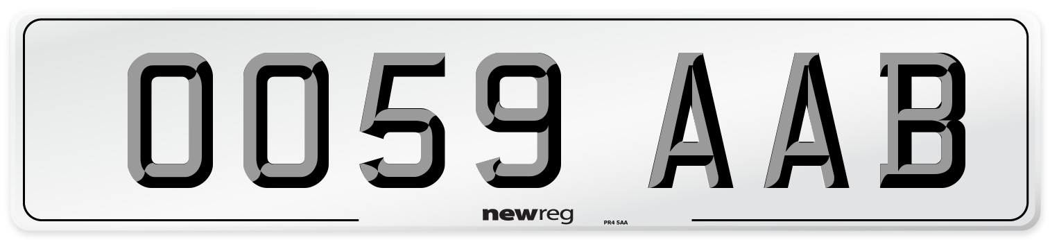 OO59 AAB Number Plate from New Reg
